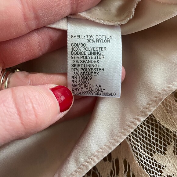 Gianni Bini Cream Lace Sleeveless Dress Women's 6 - Picture 11 of 12